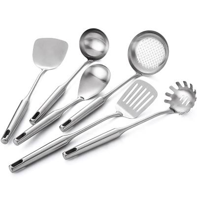 China Viable Wholesale Custom Reusable 6Pcs Cookware Tools Stainless Steel Tableware Kitchen Cookware Set for sale