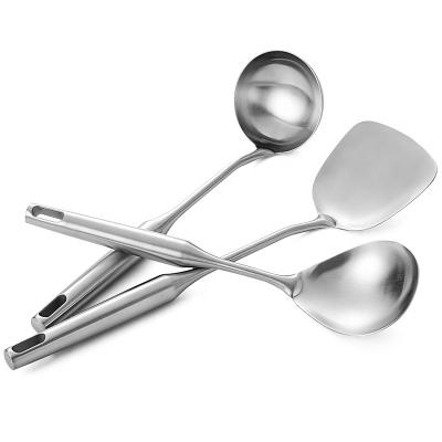 China Sustainable 6Pcs Kitchen Utensils Set Stainless Steel Cookware Tools Spatula Pocket Spoon Shovel For Hotel Utensil Set for sale