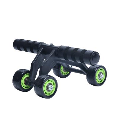 China Universal Abdominal Wheels Anti Slip Handle 4 Wheel Ab Roller Ab Crunch Machine for sale