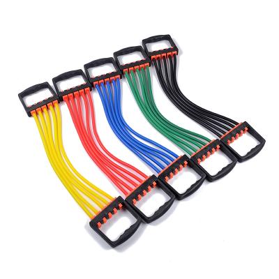 China 5-Tube Ditachable Chest Expander Resistance Band 5-Tube Multi Functional Home Gym Bodybuilding Equipment Resistance Bands for sale