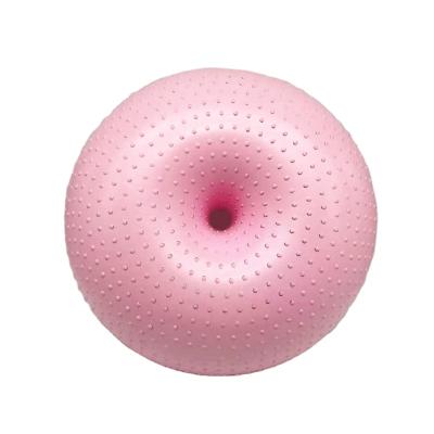 China High Quality Floating Point PVC Donut Yoga Ball/Matt Color /Massage Function Apple Shape Half Donut Pilates Ring Matt Surface Yoga Equipment Ball Balance Yoga Ball for sale