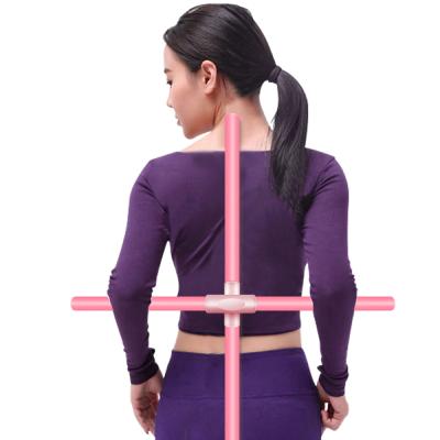 China Pilates Studio Body Correction Yoga Stick Bare Back Stick Correction Hunchback Model Standing Posture Training Stick for sale