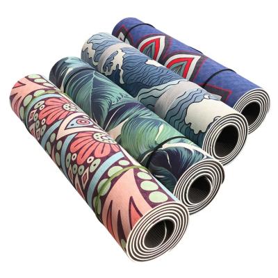 China Durable/Double Layer/New Design Yoga Mat Equipment Band Yoga Waterproof Pad Cheap Custom Logo Fitness Printed Mat Eco Full Printing Yoga Foam Band Mat for sale