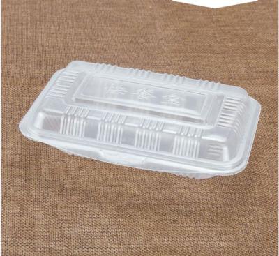 China Disposable Take Away Microwave Custom Disposable Plastic Food Packaging Lunch Box 1000ml With Lid for sale