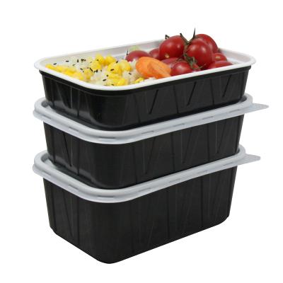 China Restaurant Eco Friendly Microwavable Rectangular Disposable Microwave PP Plastic Takeout Food Containers for sale