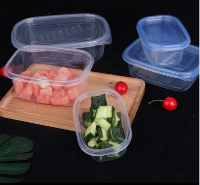 China Viable Microwavable Plastic Rectangle Disposable Food Containers and Take Out Lunch Boxes with Lid 500ml/750ml/1000ml for sale