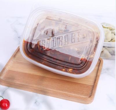 China 750ml Restaurant Factory Price Sustainable Plastic Food Containers Fine Quality Plastic Food Storage Container for sale