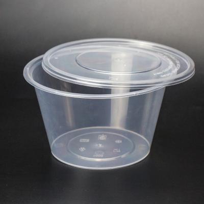 China Viable High Quality Disposable Plastic Bowl Meal Prep Round Food Container for sale