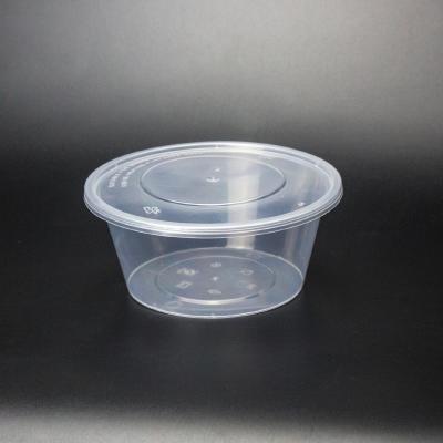 China Wholesale 12oz Viable Cheap Clear Round Freezer Safe Disposable Plastic Food Container for sale