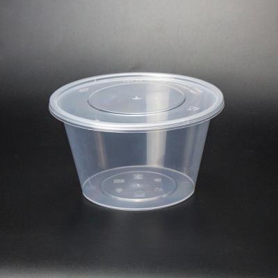 China 300ml Viable Clear Round PP Take Out Microwave Lunch Box Disposable Plastic Food Container With Lid For Soup for sale