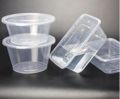 China Sustainable PP Plastic Food Container Meal Prep Containers Viable Plastic Clear Plastic Containers With Lid for sale