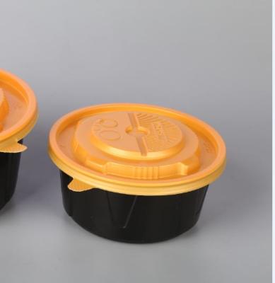 China 2021 Food Grade 100% Caterer Black Plastic Round Disposable Take Away Plastic Bowl Without Lid for sale