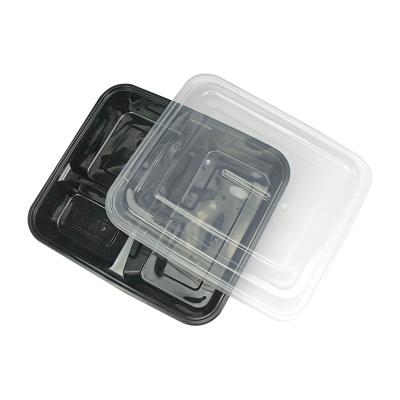 China Viable Microwavable Take Out Food PP 3 4 5 Compartment Plastic Containers For Food Packing Tray Lunch Box for sale