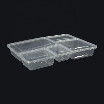 China Sustainable Food Packaging 2-3 Compartment 5-6 Compartment Microwavable Plastic Food Container With Lid for sale