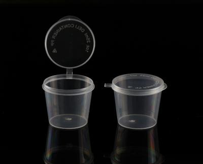 China 1oz 1.5oz 2oz 3oz 4oz Disposable Single Wall Microwave Sauce Cups BPA Free Hinged Safe for sale