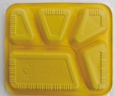 China Sustainable Price Cheap Lunch Box Disposable 5 Compartment With Lid for sale