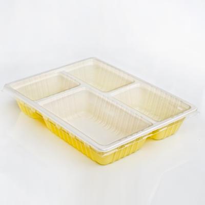 China Sustainable Discount Plastic Blister To Go Lunch Box 3 Compartment Disposable Packaging Food Container for sale