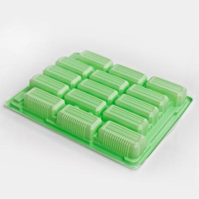 China Household Use Hot Sale Frozen Blister Food PP Dumpling Tray With 15comparment Dividers for sale