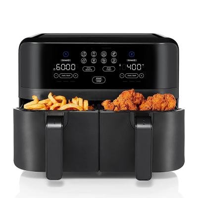 China Hotel 2022 Large Double Capacity 9L Air Fryer With Twin Basket Two Double Pot OEM Service Available for sale