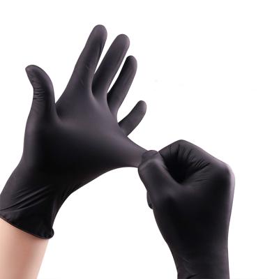 China Medical Exam Xingyu Dental Disposable Nitrile Powder Free Exam Gloves Black for sale