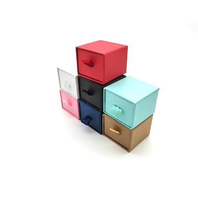 China Recycled Materials Customized Logo Printed Paper Jewelry Box Various Specifications Cheap Drawer Slide Out Factory Supply Jewelry Packaging Box for sale