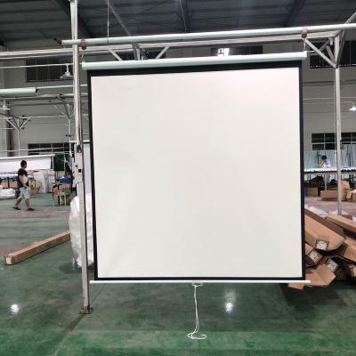 China TELON SCREEN pull down 72 inch to 150 inch home theater manual wall screen for projector roll up projection screen for sale