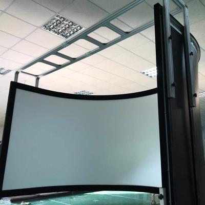 China Good Quality Outdoor Curved Sight Screen Projection Screen Simulator Flight Curved Projection Screen for sale