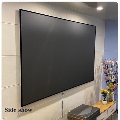 China VIEW TELON 100 SCREEN 16:9 inch format 1cm short frame pet fabric crystal alr throw projector screen for sale