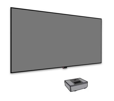 China Anti-ambient Lightweight Frame Fabric Fixed Frame Projection Screen Support 4k for sale