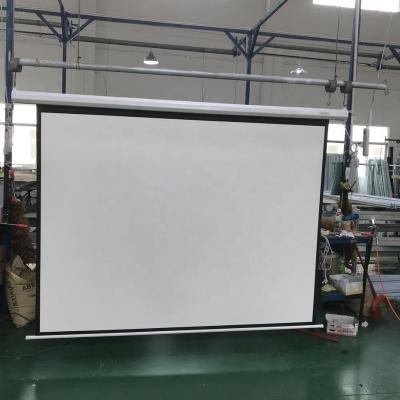 China 300 inch electric home theater projector screen electric cinema screen 4k motorized projection screen for sale