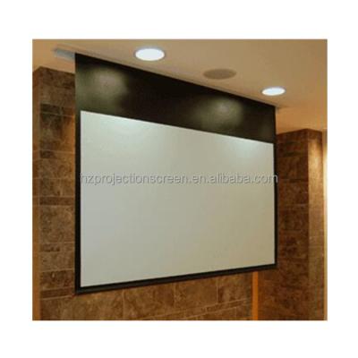 China CE electric quality wholesale price electric projector screen ceiling mount 84 inch 92 inch 16:9 home projection screen for sale