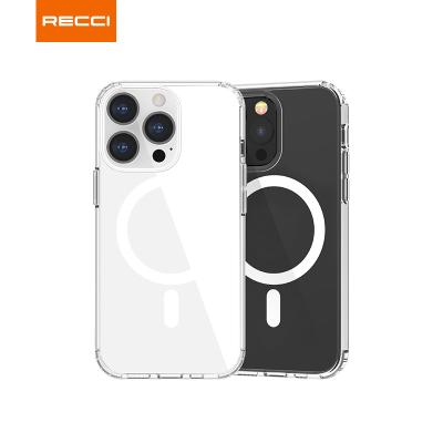 China RECCI 2021 Shockproof New Products Plated Mage Safe Custom Magnetic Wireless Phone Case For iPhone 12 13 Pro Max for sale