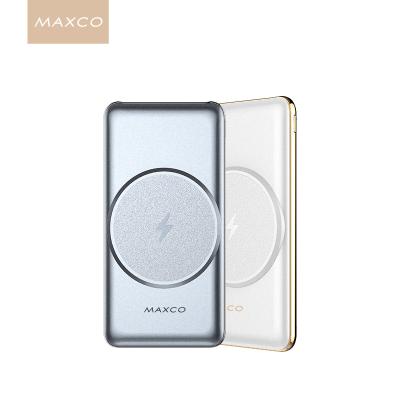 China Maxco 2021 New Products 15w Magnetic Portable Charger Safe Wireless Magnetic Power Bank 10000mah Charging For New iPhone 12 13 for sale