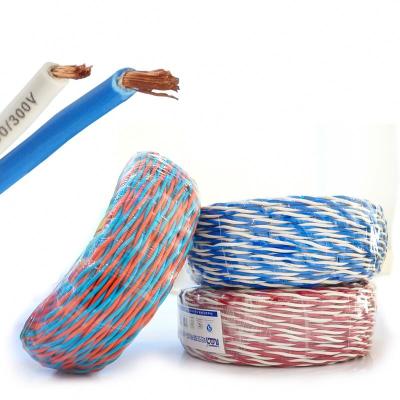 China 1. Fire fighting. 2.Building. 3. signal conduction. Double Wire Twisting PVC Insulated Wires Flexible Fire Protection Wire for sale