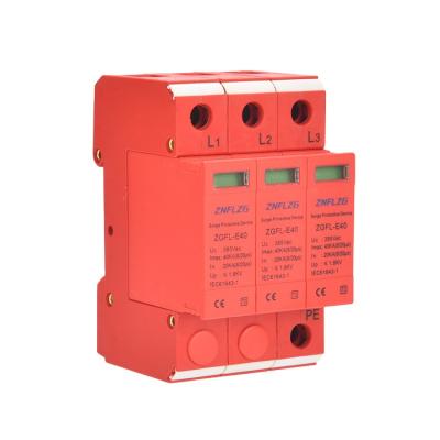 China 385V 40KA SPD 3P Electrical Voltage Lightning Surge Protection ZGFL- E40 for sale