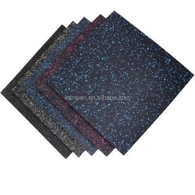 China Anti-slip Durable Washable Waterproof Commercial used gym rubber mat 50*50cm 100*100cm epdm fitness gym floor gym rubber floor for playground for sale