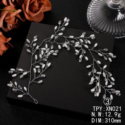 China Hair jEWELTY Fashion Girls Headbands Handmade Accessories Bead Crystal Leaf Headpiece For Women for sale