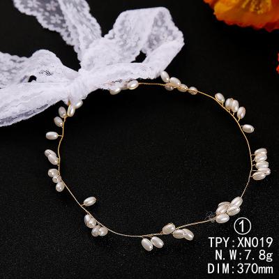 China Hair jEWELTY Wholesale Copper Wire Crystal Hairbands Wedding Flower Headpiece Simple Bridal Hair Accessory for sale