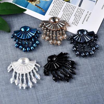 China Large Size Environmental Friendly Rhinestone Flower Beaded Fashion Crystal Rhinestone Jewelry Accessory For Earring Making for sale