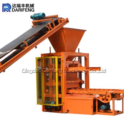 China QT4-26 semi automatic hydraulic pressure cement brick making machine hollow block 3 holes machine for sale