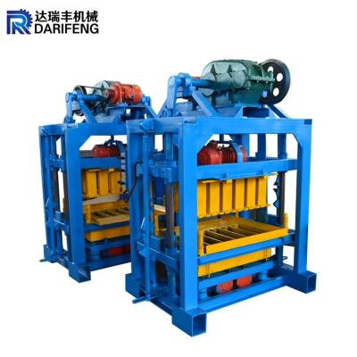 China Manual cement concrete hollow block brick making machine making block qt 4-40 for sale