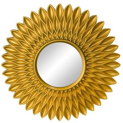 China Contemporary Metal Gold Wall Mirrors For Wall Home Decor Round Mirrors Wall Decoration Interior Luxury Art Mirror for sale