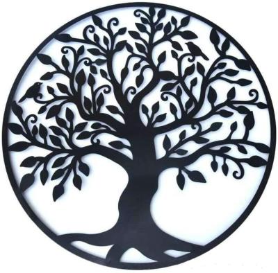 China Factory Supply Modular Metal Wall Art Hanging Home Decoration Craft Laser Cut Tree of Life Metal Wall Art Decor for sale