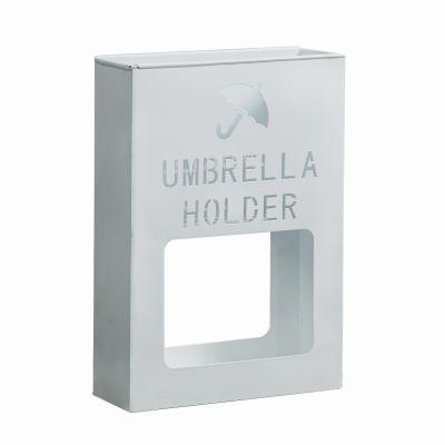 China Customized Indoor Umbrella Stand Commercial Logo Metal Umbrellas Storage Holder Rack Display Office Hotel Store for sale