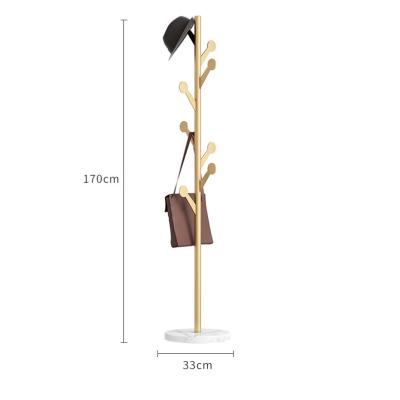 China (Other)Adjustable Coat Rack Tree With 8 Hooks Base Metal Stable Coat Rack Marble Stand for sale