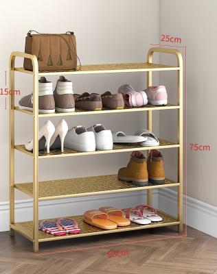 China (Other)Adjustable High Quality Material Shoe Rack Display 5 Layer Display Household Metal Shoe Rack for sale