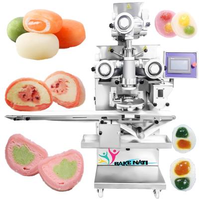 China Multifunctional Food Industry Cake Mochi Puff Stuffed Cake With Cream Filling Encrusting Molding Machine for sale