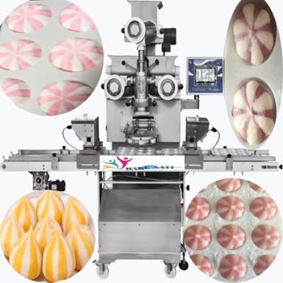 China 2020 Automatic Double Pastry Bakenati Color Cookie Maker Double Mochi Filling Encrusting Arranging Machine for sale