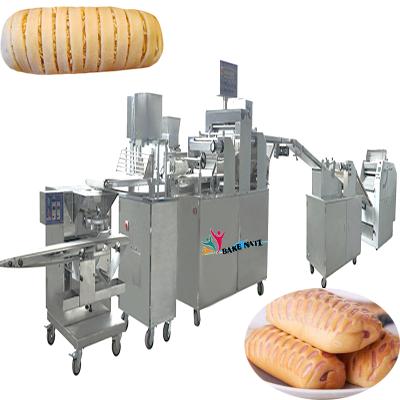 China Snacks Factory BNT-209 Automatic Honeycomb Bread Stuffed Hamburger Bun French Baguette Toast Bread Making Machine Complete Production Line for sale