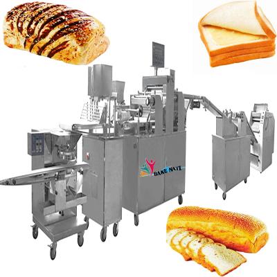 China Industrial Automatic Snack Factory Bread Maker Small Toast Bread Slicing Machine Making Production Line for sale